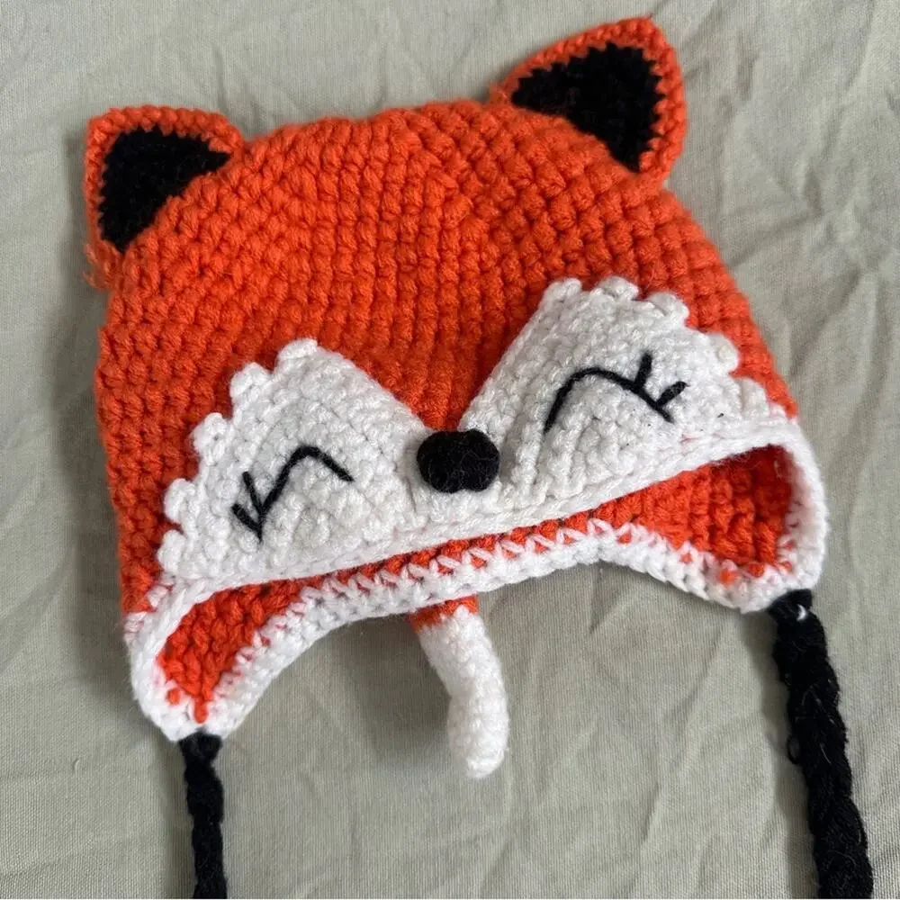 Handmade Cute Fox Knit Hat